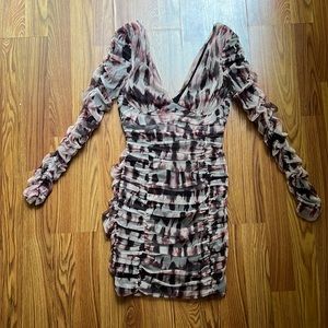 Zara multi-color long-sleeve dress
